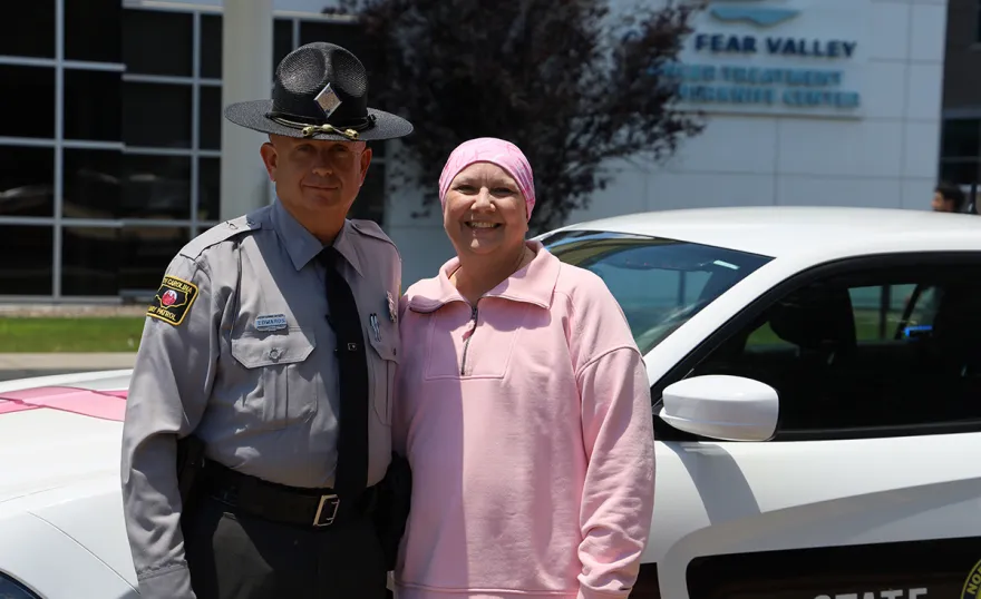 North Carolina Trooper Honors Wife’s Cancer Journey, Brings Hope to Patients at Cape Fear Valley Health