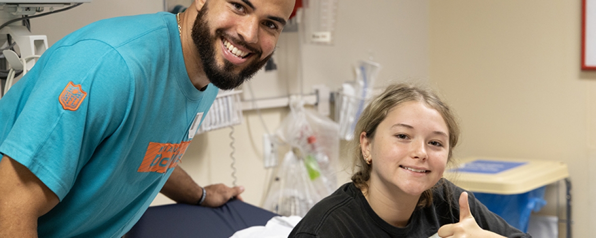 NFL’s Julian Hill teams up with Cape Fear Valley Health Foundation to bring joy to pediatric patients