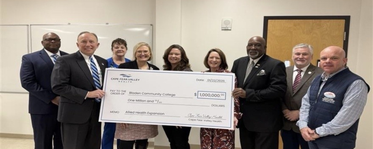 Bladen Community College Receives Transformative $1 Million Gift from Cape Fear  Valley Healthcare