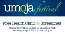 Umoja Festival in a fancy font